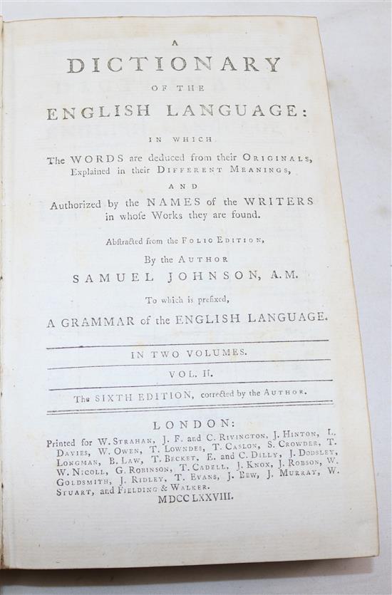 Johnson, Samuel - A Dictionary of the English Language,